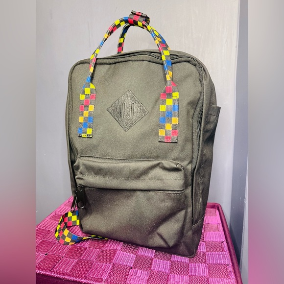 Black Multi Color Mini Backpack - Picture 6 of 8